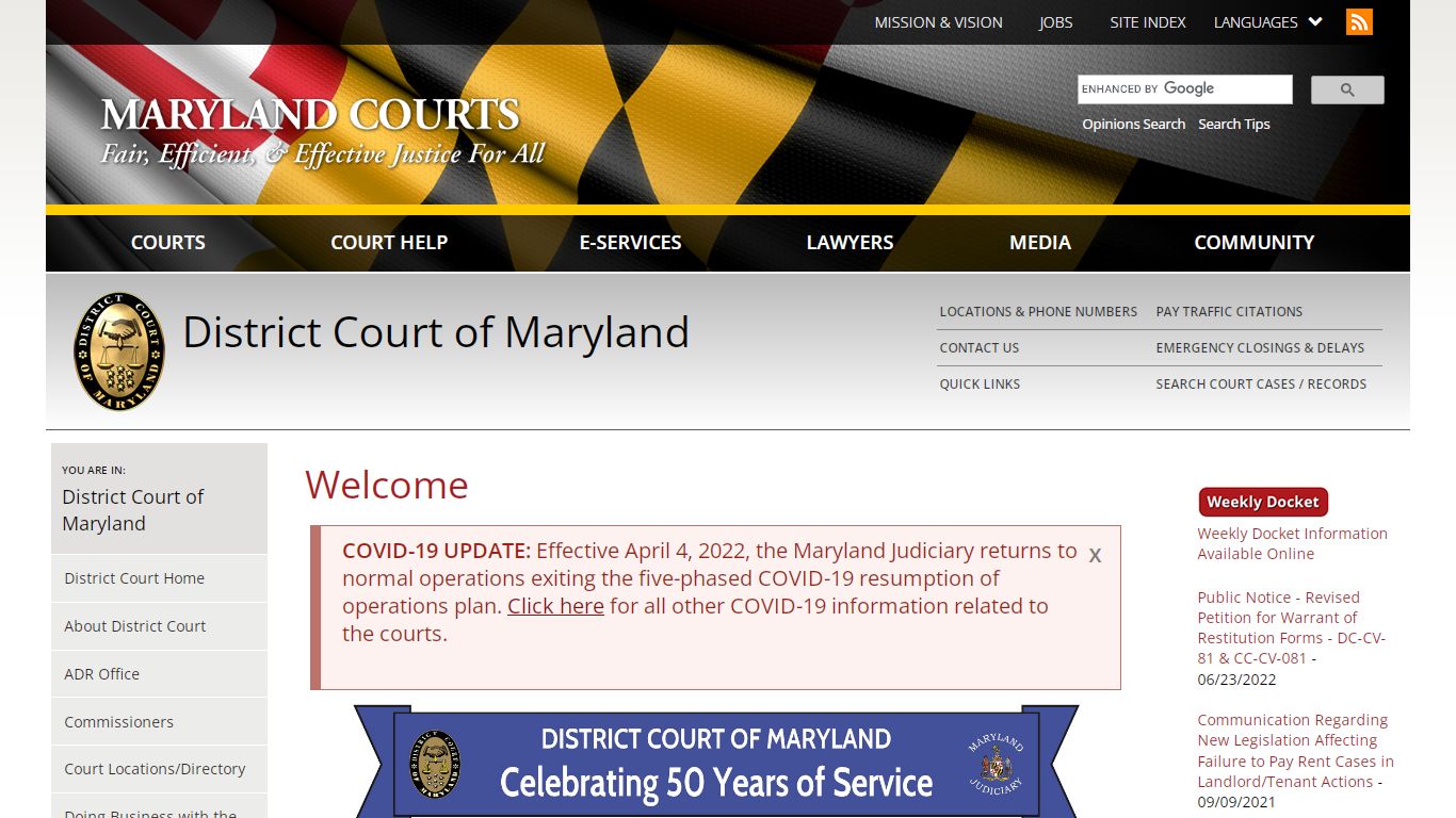 Welcome | Maryland Courts